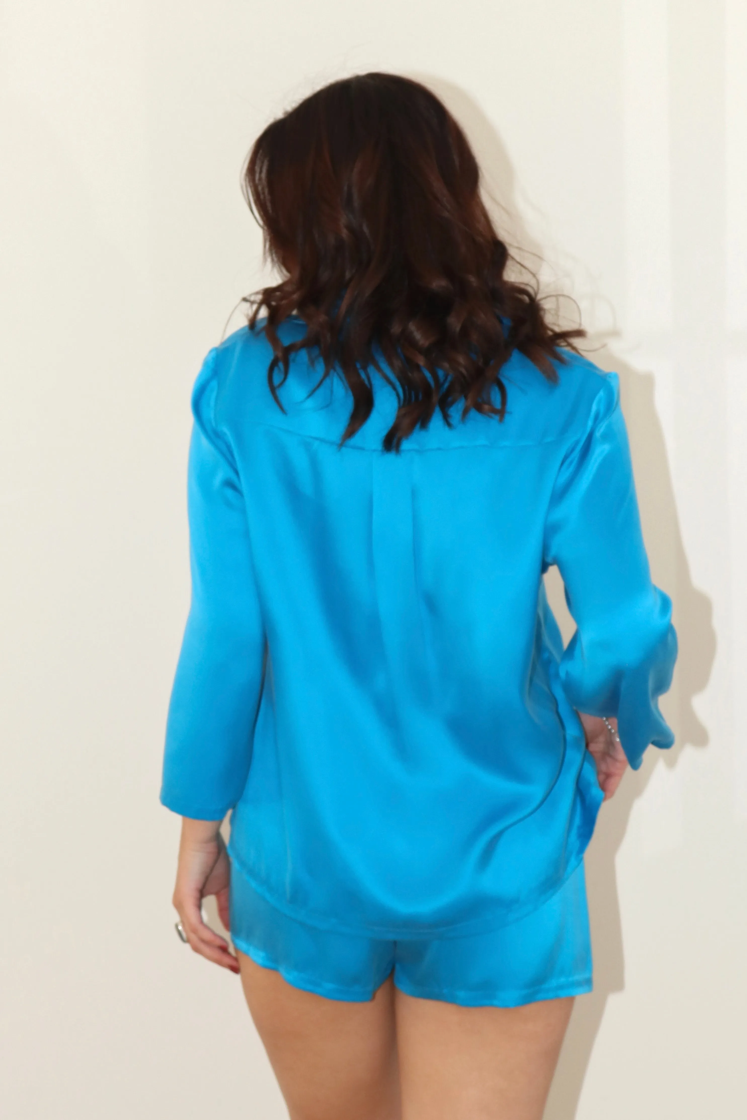 Flora Electric Blue Pyjama set