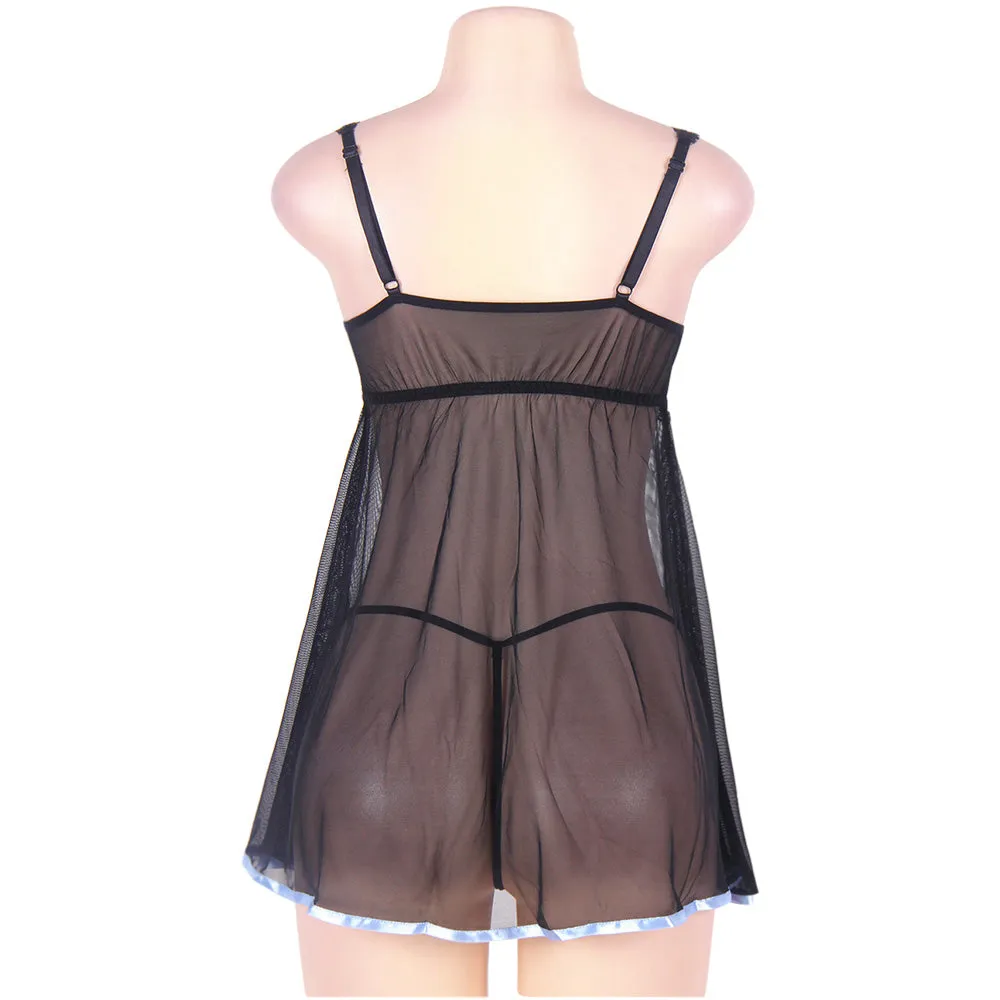 Floral Bra Transparent Babydoll Egypt