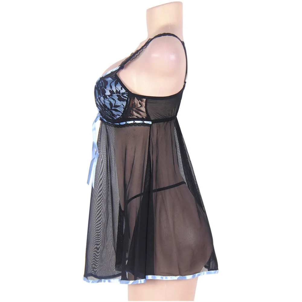 Floral Bra Transparent Babydoll Egypt