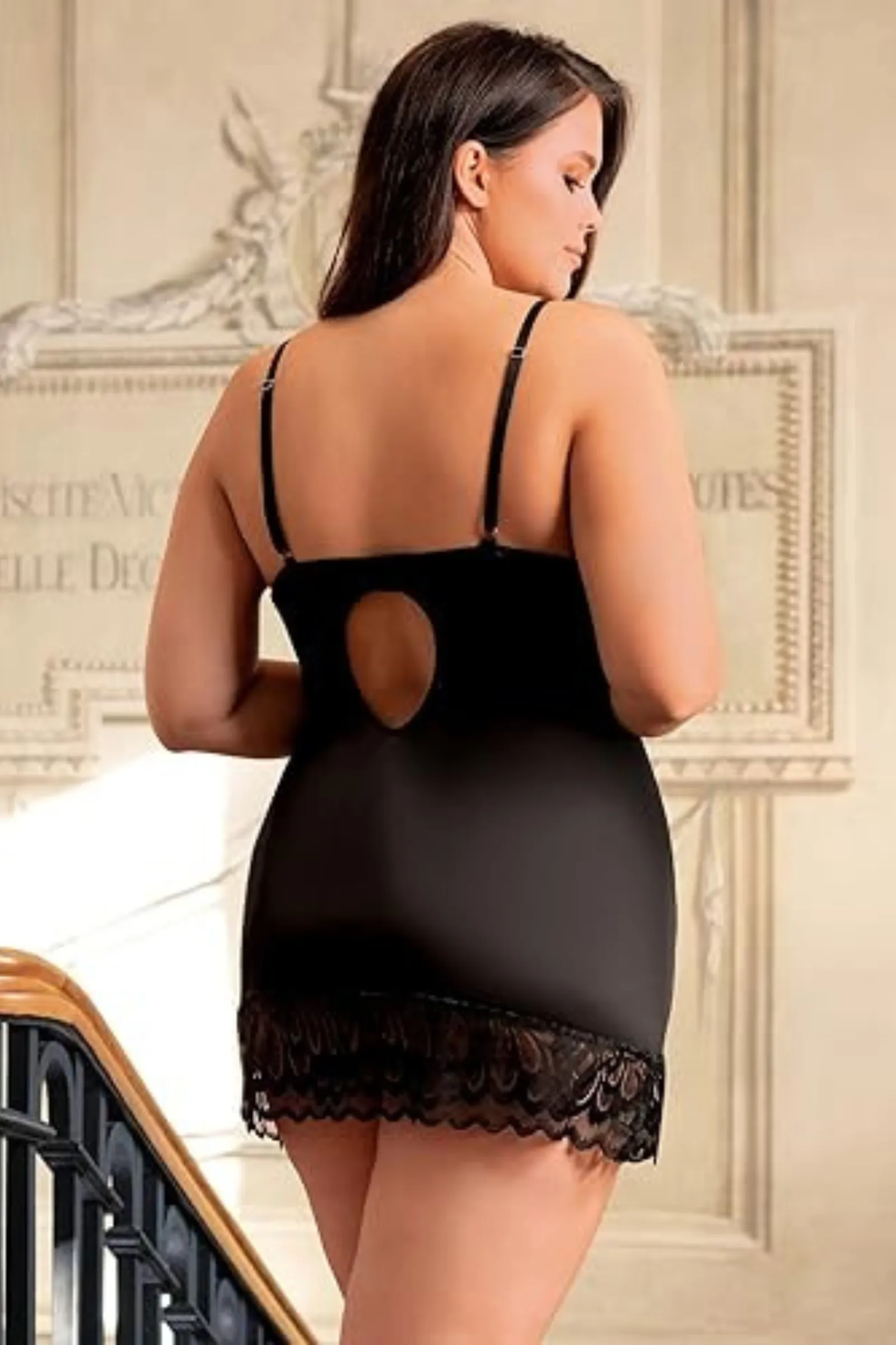 Floral lace Silk nightgown lingerie