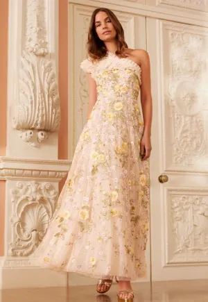 Florine One-Shoulder Ankle Gown