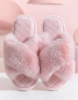Fluffy Slipper - Aspen - Blush