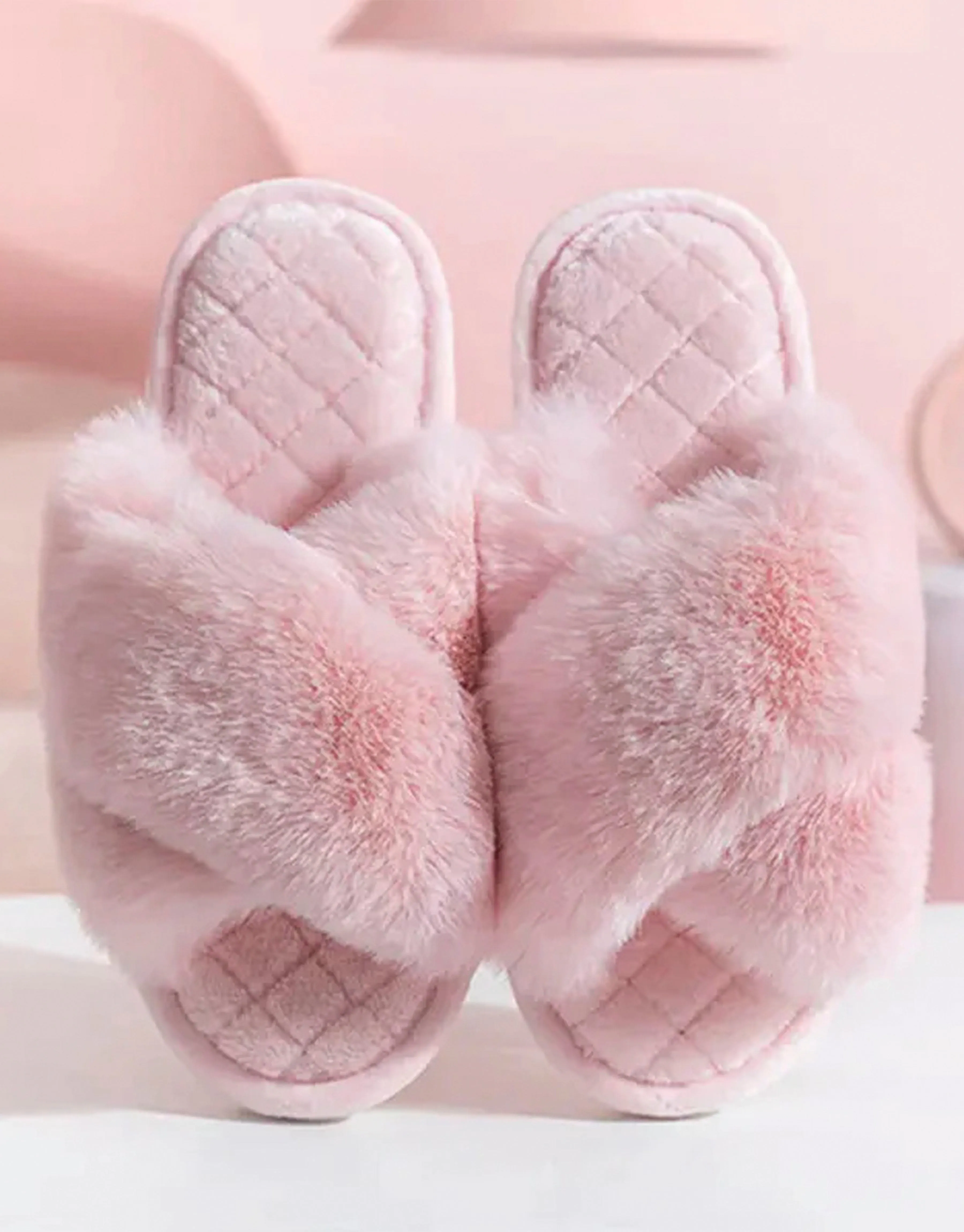 Fluffy Slipper - Aspen - Blush