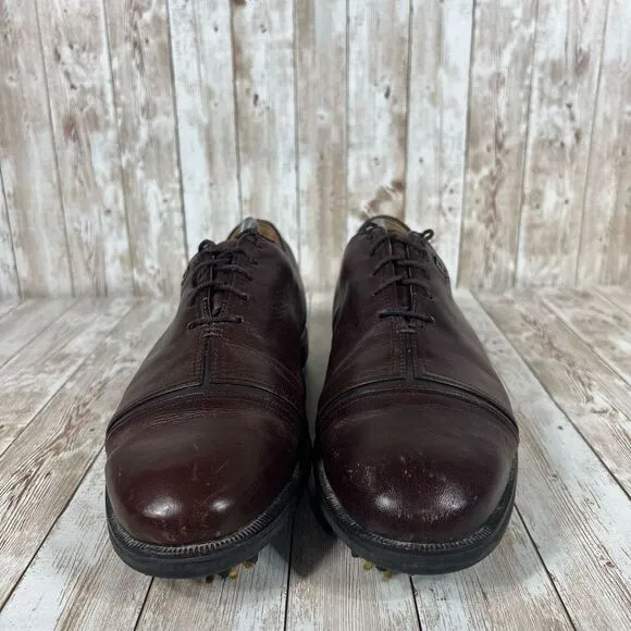 Footjoy icon black leather luxury‎ golf shoes Mens 10.5