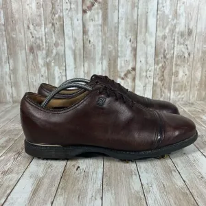 Footjoy icon black leather luxury‎ golf shoes Mens 10.5