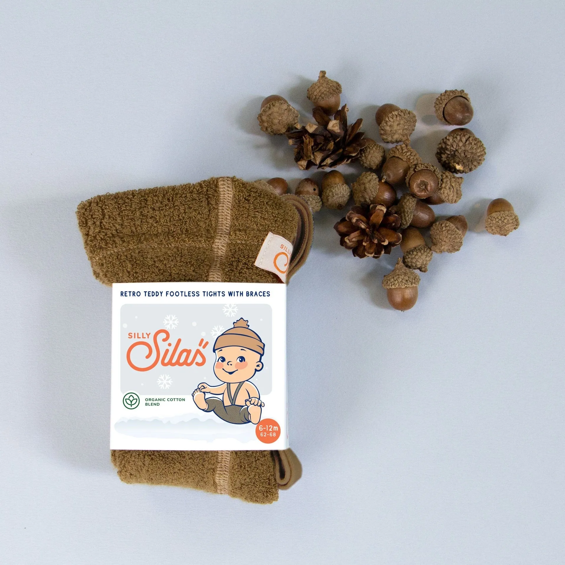 FOOTLESS TEDDY WARMY SILLY SILAS TIGHTS ACORN