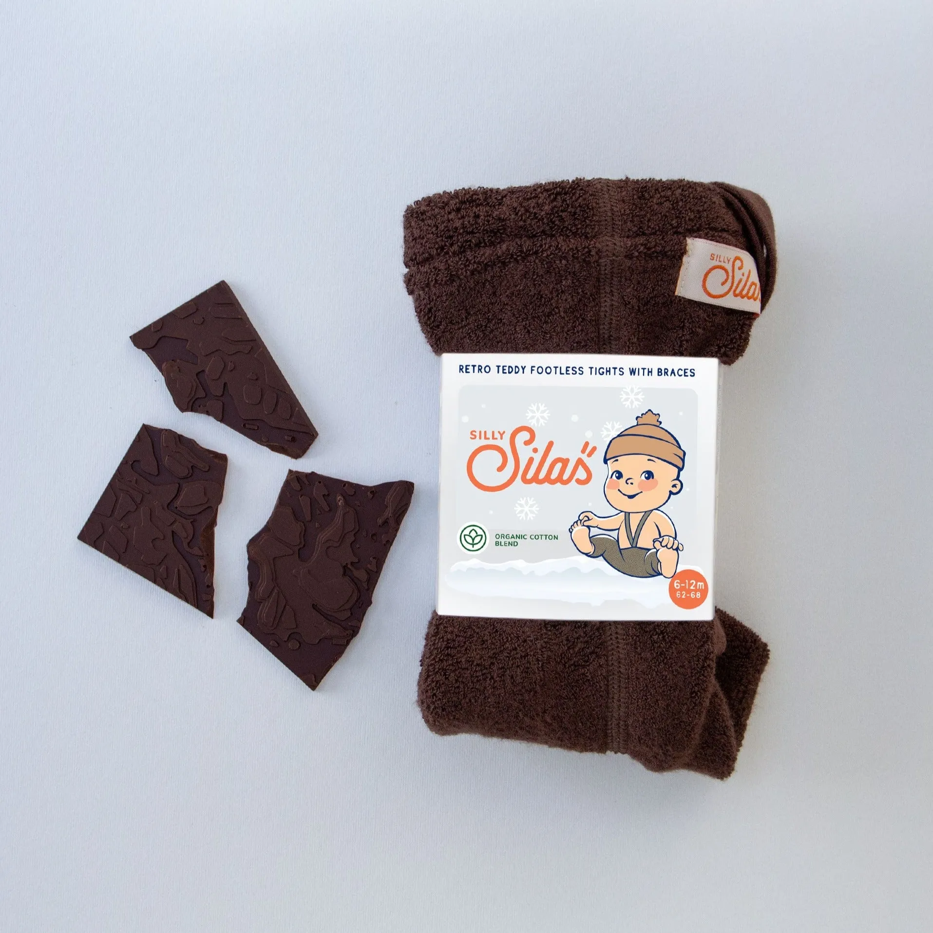 FOOTLESS TEDDY WARMY SILLY SILAS TIGHTS CHOCOLATE