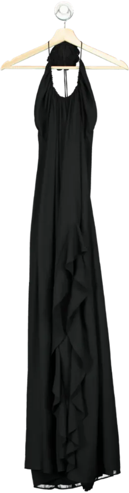 For Love & Lemons Black Halter Maxi Dress UK XS