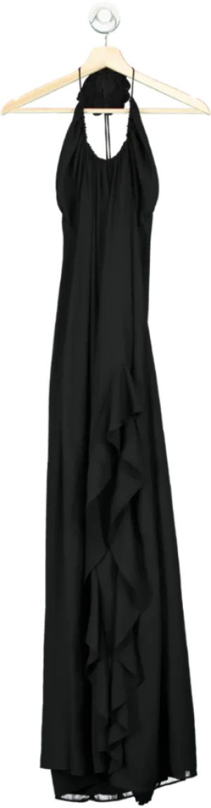 For Love & Lemons Black Halter Maxi Dress UK XS