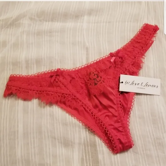 For Love and Lemons Faye Lace Cheeky Panty NWT