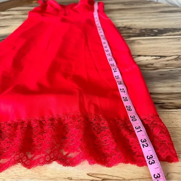 Formfit Rogers Red Lace Lingerie Slip Dress Dark Romantic Coquette