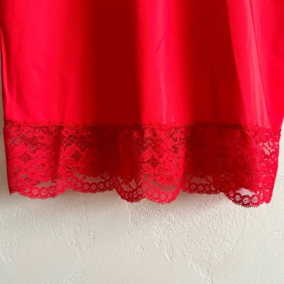 Formfit Rogers Red Lace Lingerie Slip Dress Dark Romantic Coquette