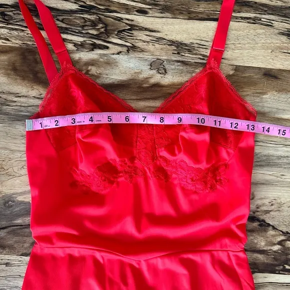 Formfit Rogers Red Lace Lingerie Slip Dress Dark Romantic Coquette