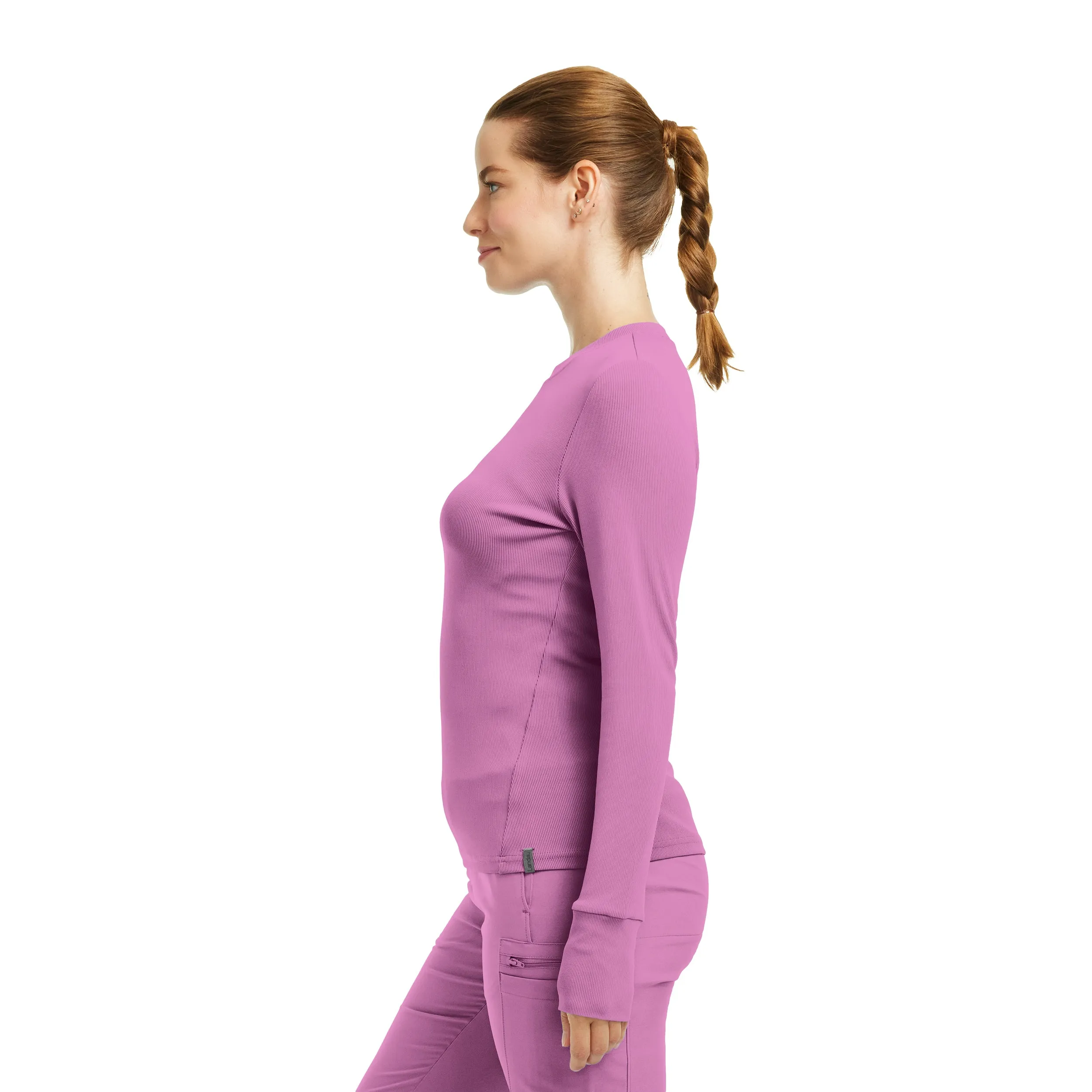 Forward LT103 Women's 1 Pocket Long Sleeve Tee Bella Rosa