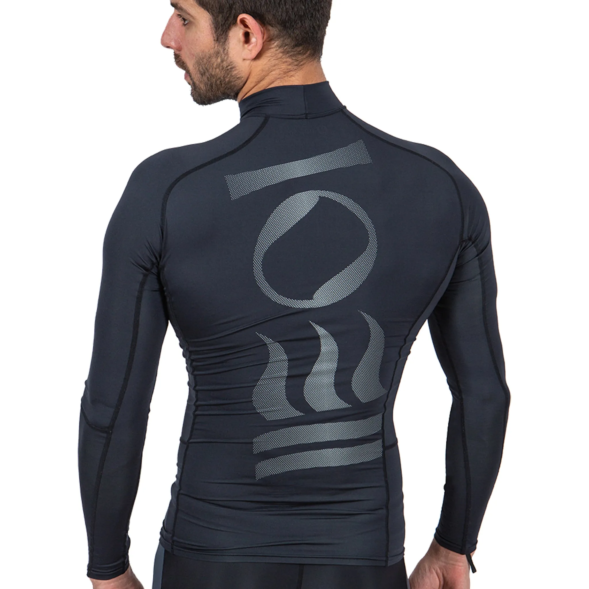 Fourth Element Men's Hydroskin Ocean Positive Long Sleeve Rash Guard Black