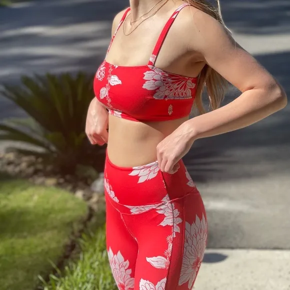 FP Movement Power UpAthletic Top Red Floral