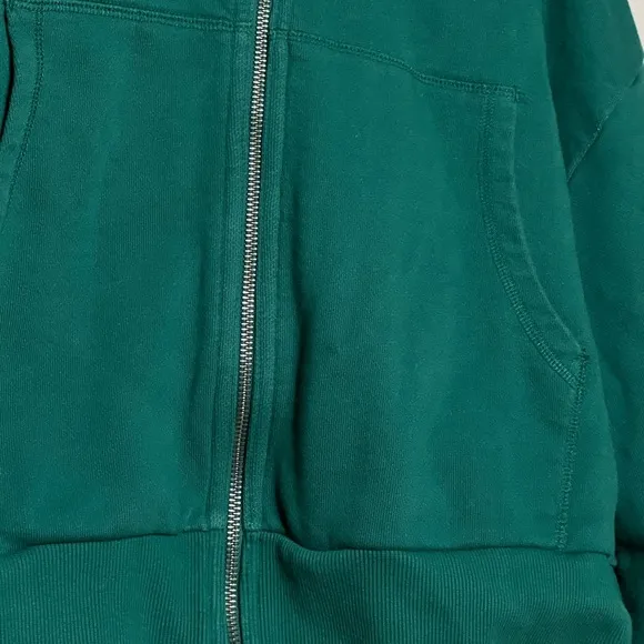 Free People High Jump Zip Up in Heritage Green