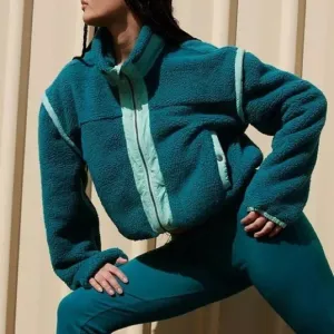 Free People Movement Courtside Fleece Pacific Combo NWT Size M