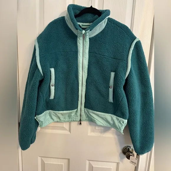 Free People Movement Courtside Fleece Pacific Combo NWT Size M