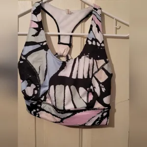 Free People Movement Synergy Printed Crop Sports Bra Size S NWOT *