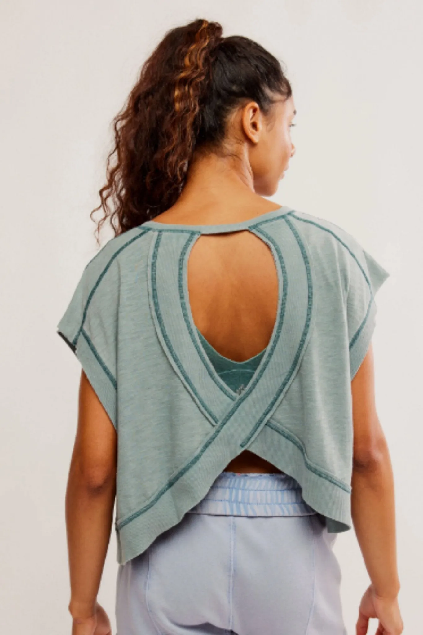 Free People: My Time Tee in Midnight Jade