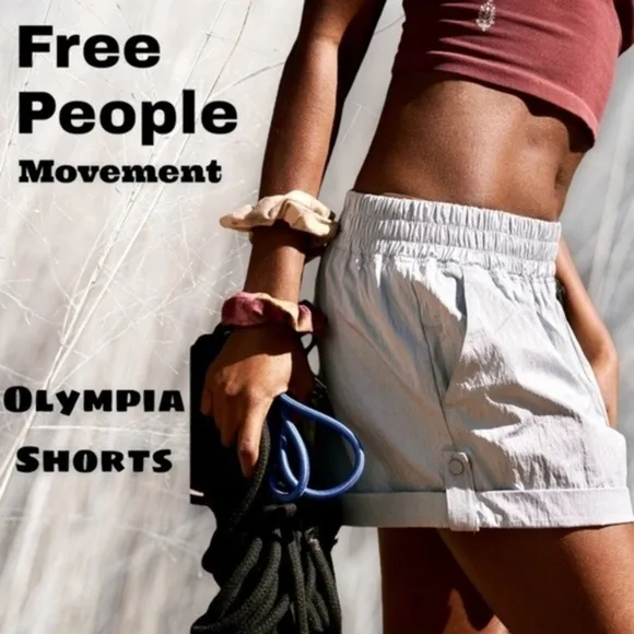 FREE PEOPLE Olympia Wide Waistband Rolled Hem Active Lightweight Shorts NWT/MD