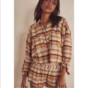 Free People Wrapped in Flannel Sleepwear Pajama Set
