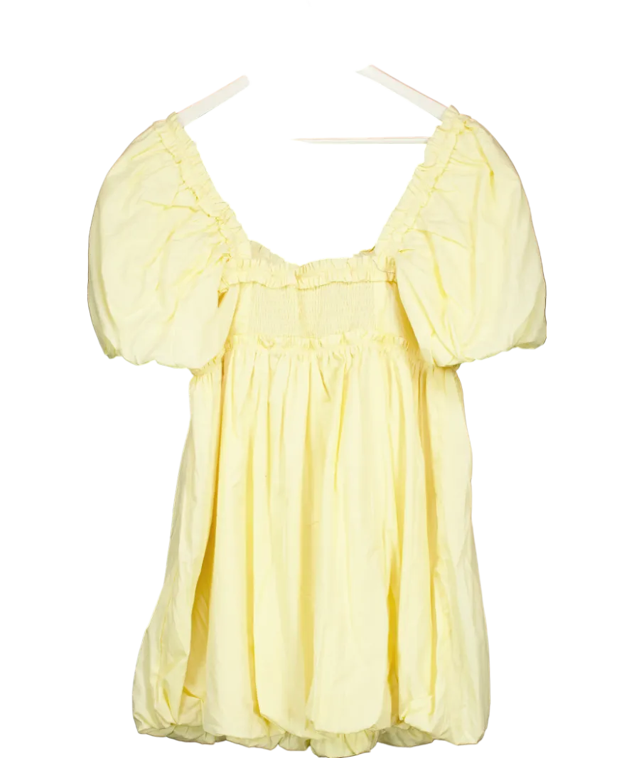 Free People Yellow Rendezvous Me Mini Dress UK S