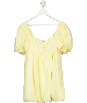 Free People Yellow Rendezvous Me Mini Dress UK S