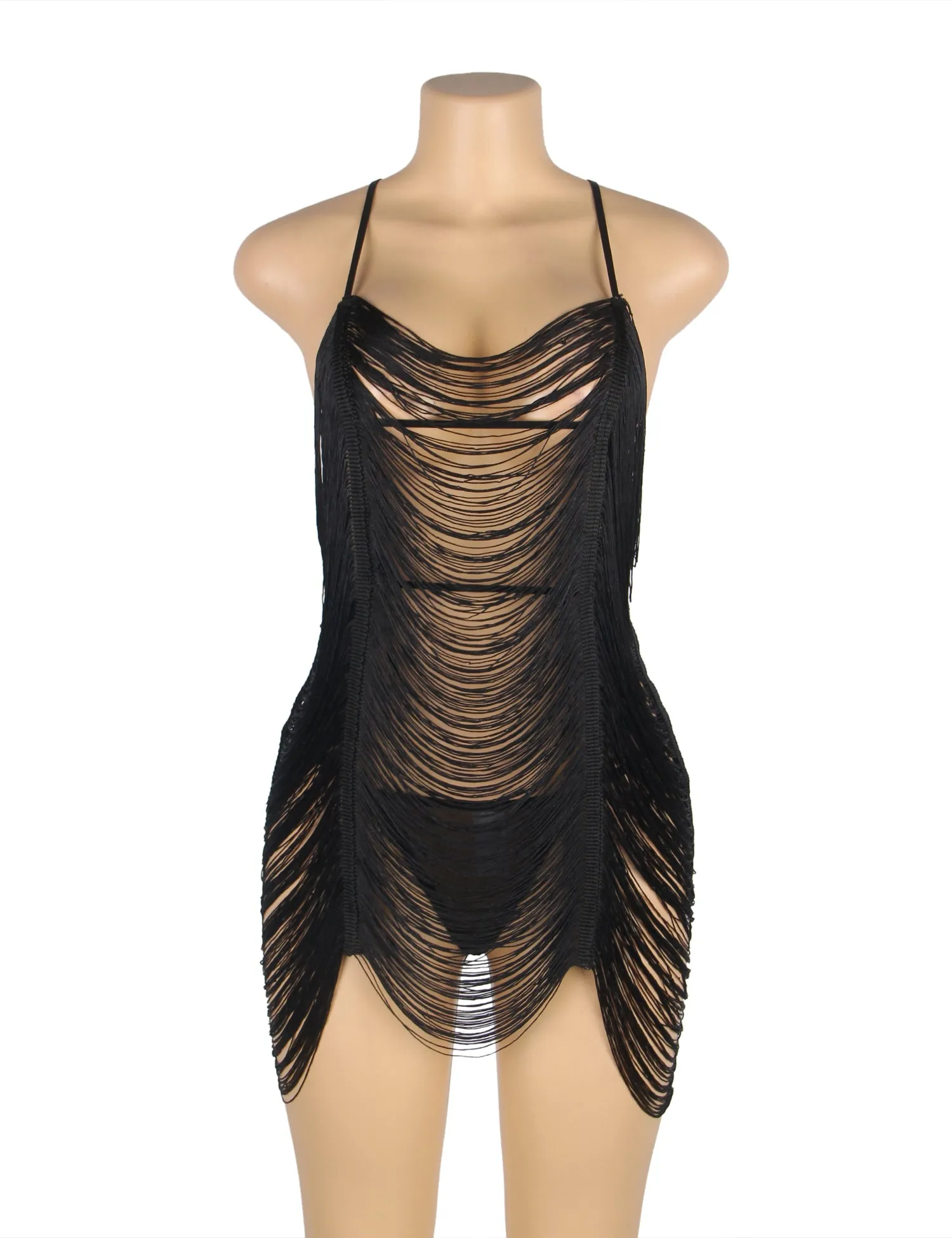Fringed Beauty Chemise Set Lingerie Egypt
