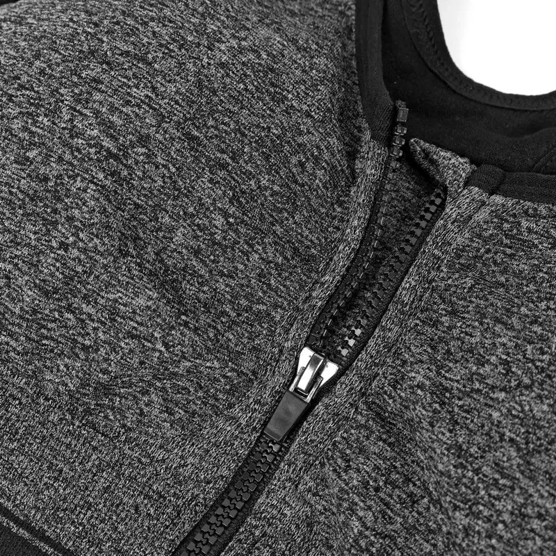 Front Zipper Sports Bra for Women - Breathable Padded Push Up Workout Top