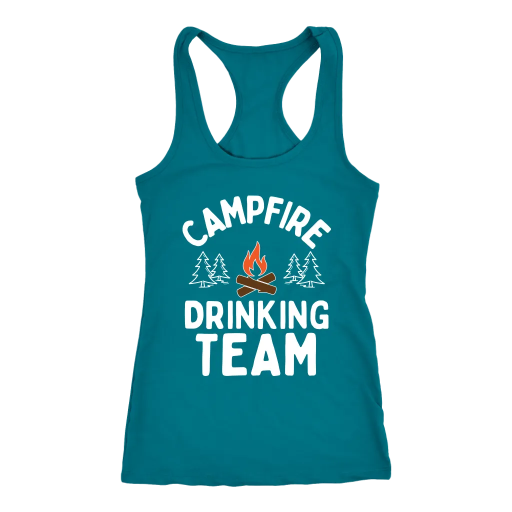 Funny "Campfire Drinking Team" - Tank Tops