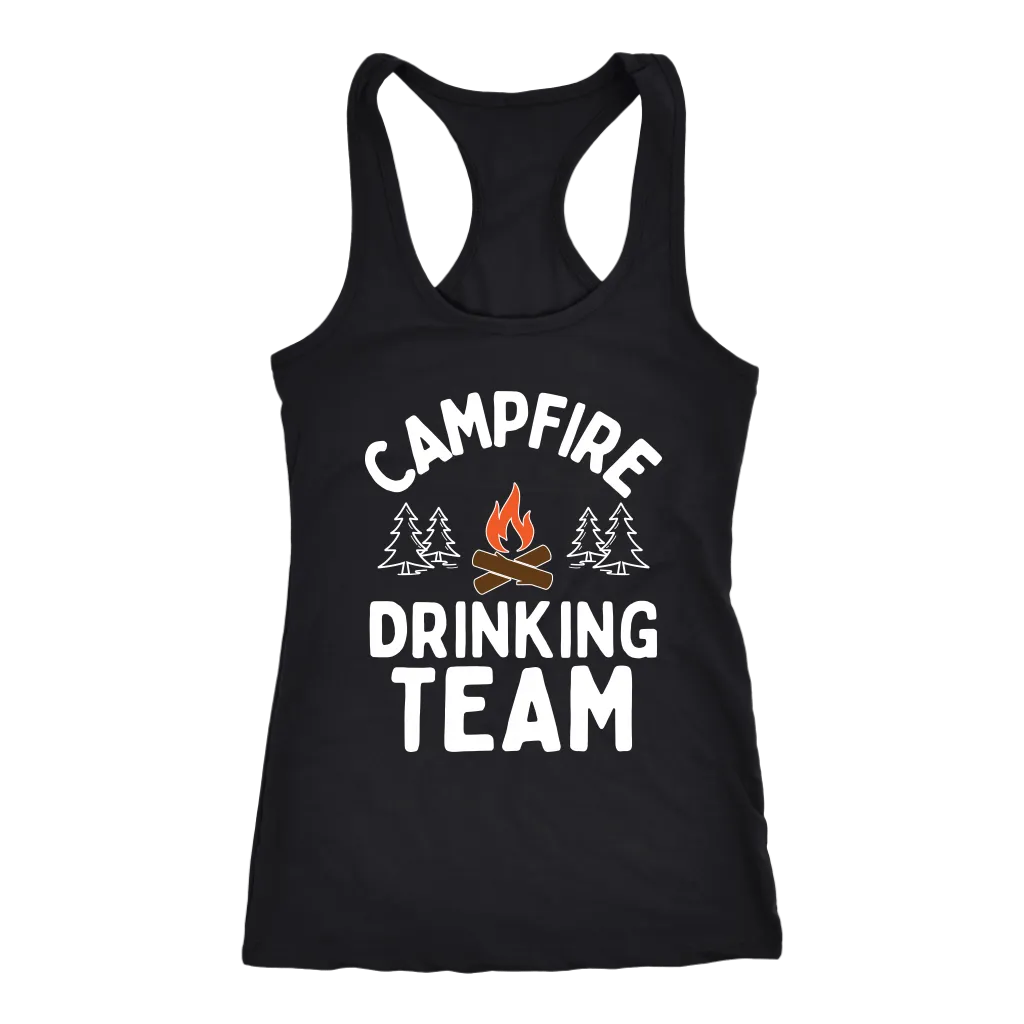 Funny "Campfire Drinking Team" - Tank Tops