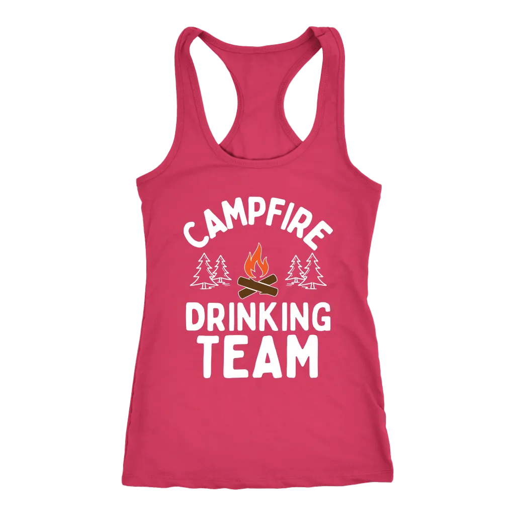 Funny "Campfire Drinking Team" - Tank Tops