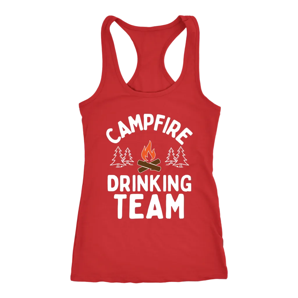 Funny "Campfire Drinking Team" - Tank Tops