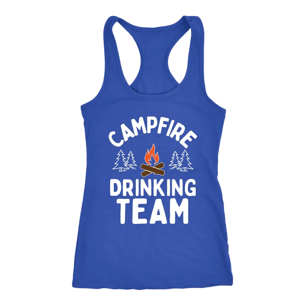 Funny "Campfire Drinking Team" - Tank Tops