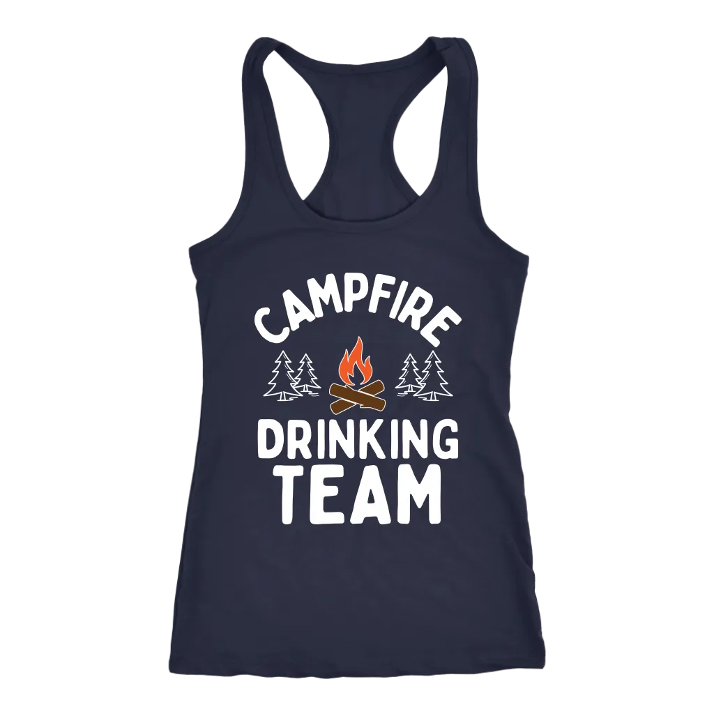 Funny "Campfire Drinking Team" - Tank Tops