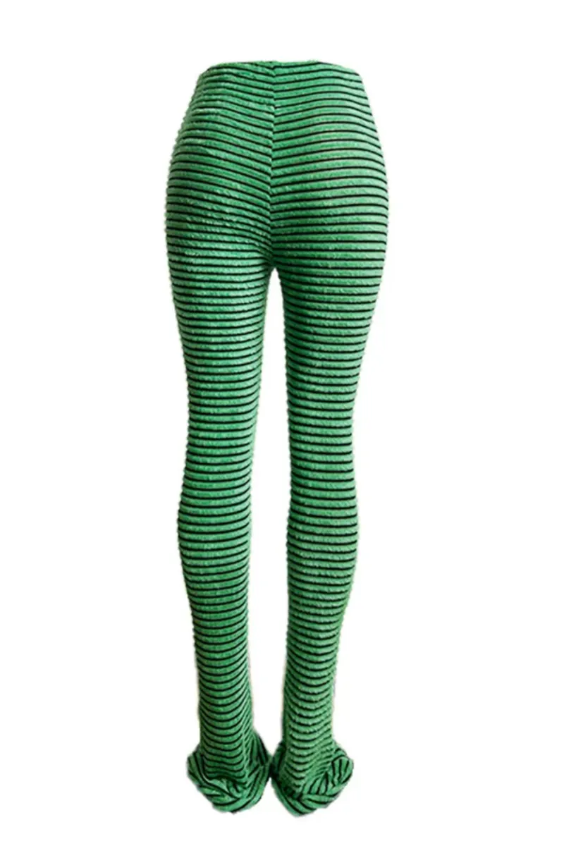 FUZZY STRIPED SLIP-ON WHITE | PANTS (S-XXL)