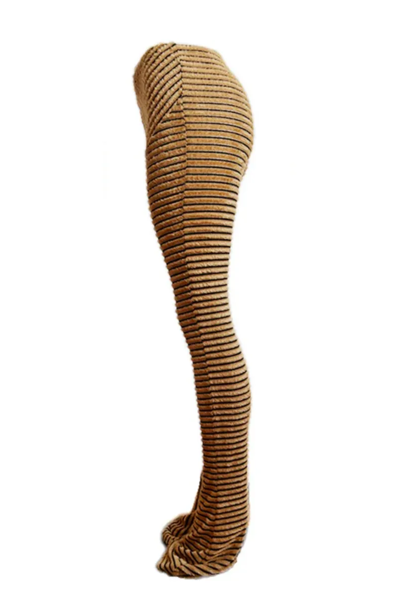 FUZZY STRIPED SLIP-ON WHITE | PANTS (S-XXL)