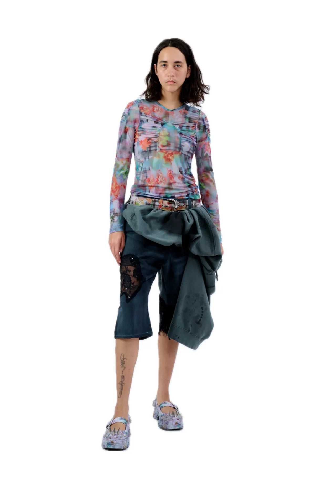 GARDEN BLUR ARC LONG SLEEVE TOP