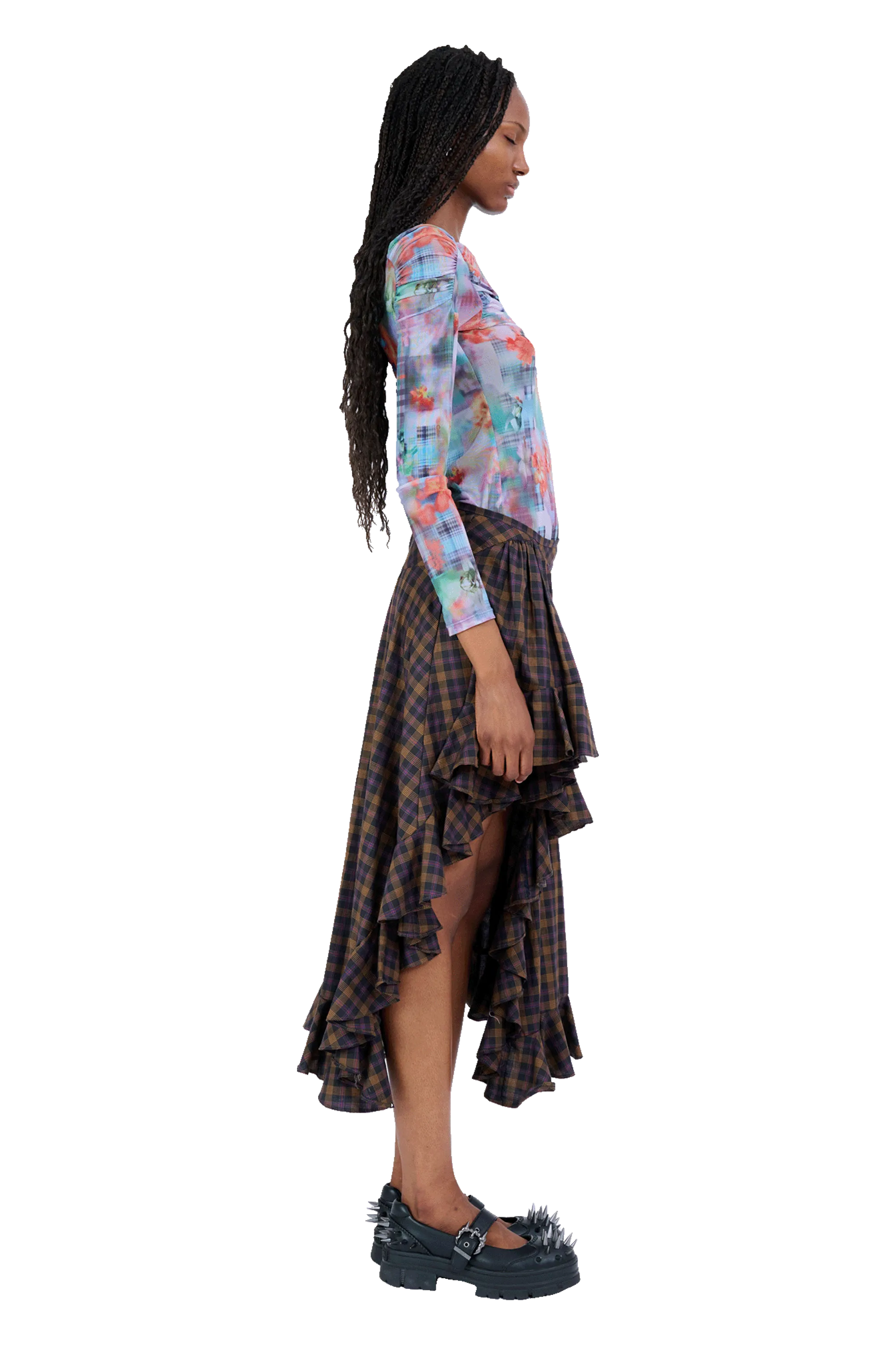 GARDEN BLUR ARC LONG SLEEVE TOP