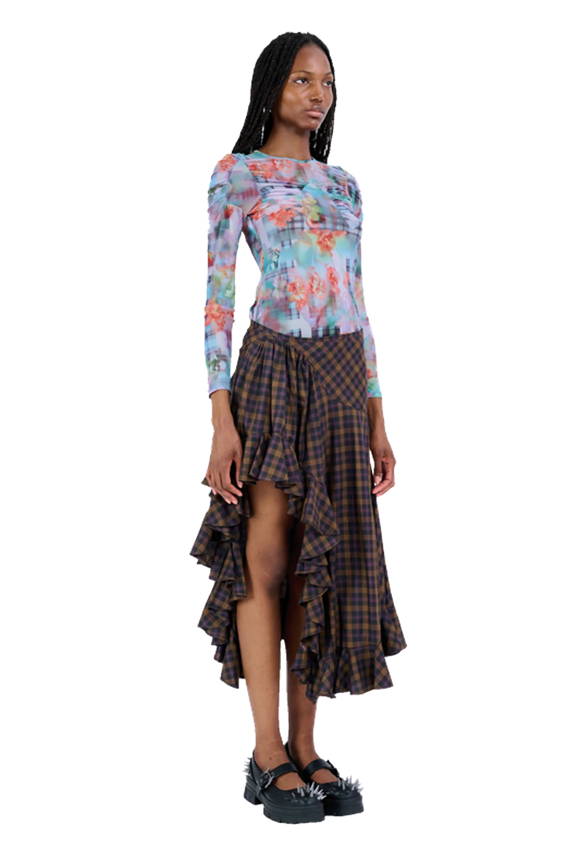 GARDEN BLUR ARC LONG SLEEVE TOP