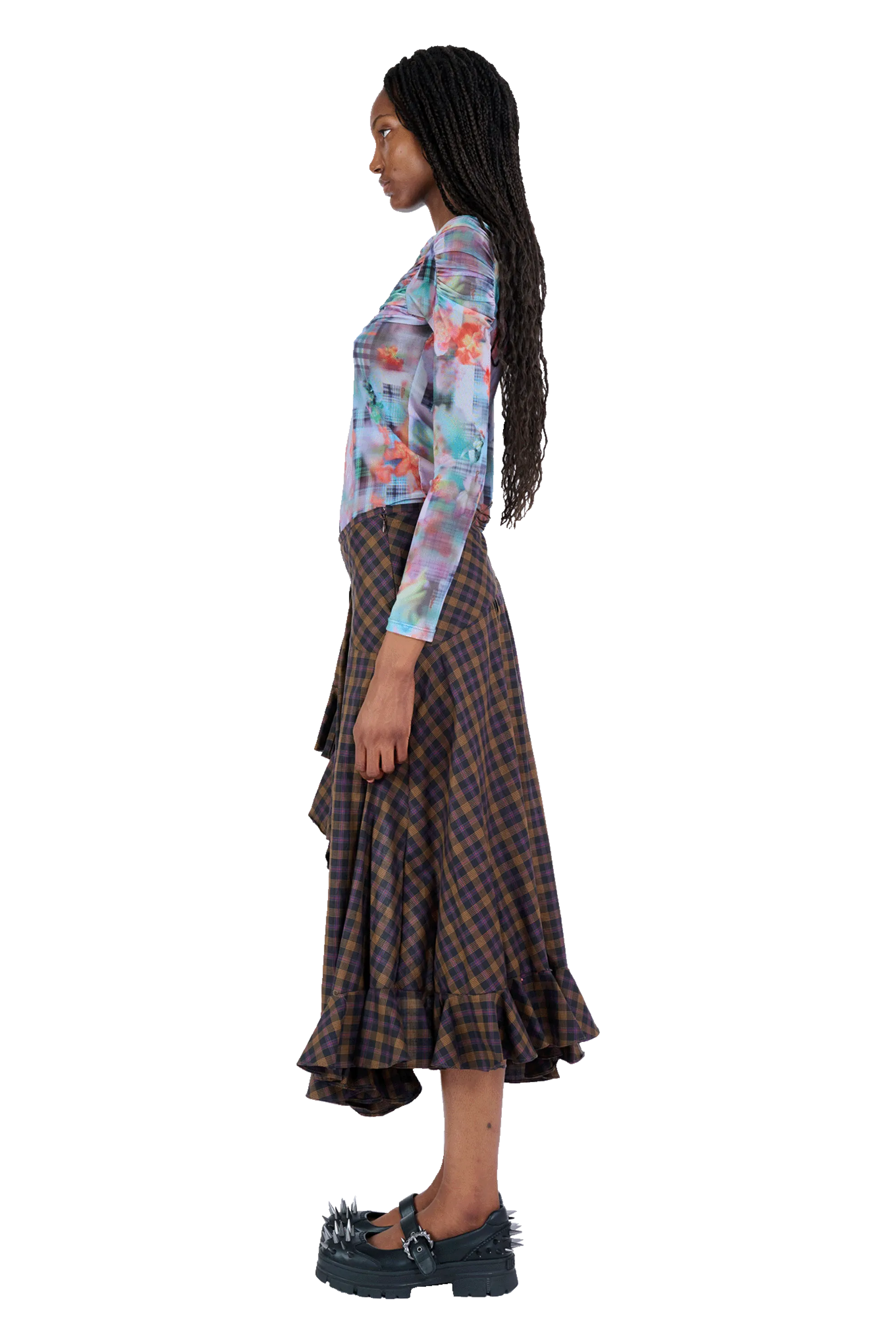 GARDEN BLUR ARC LONG SLEEVE TOP