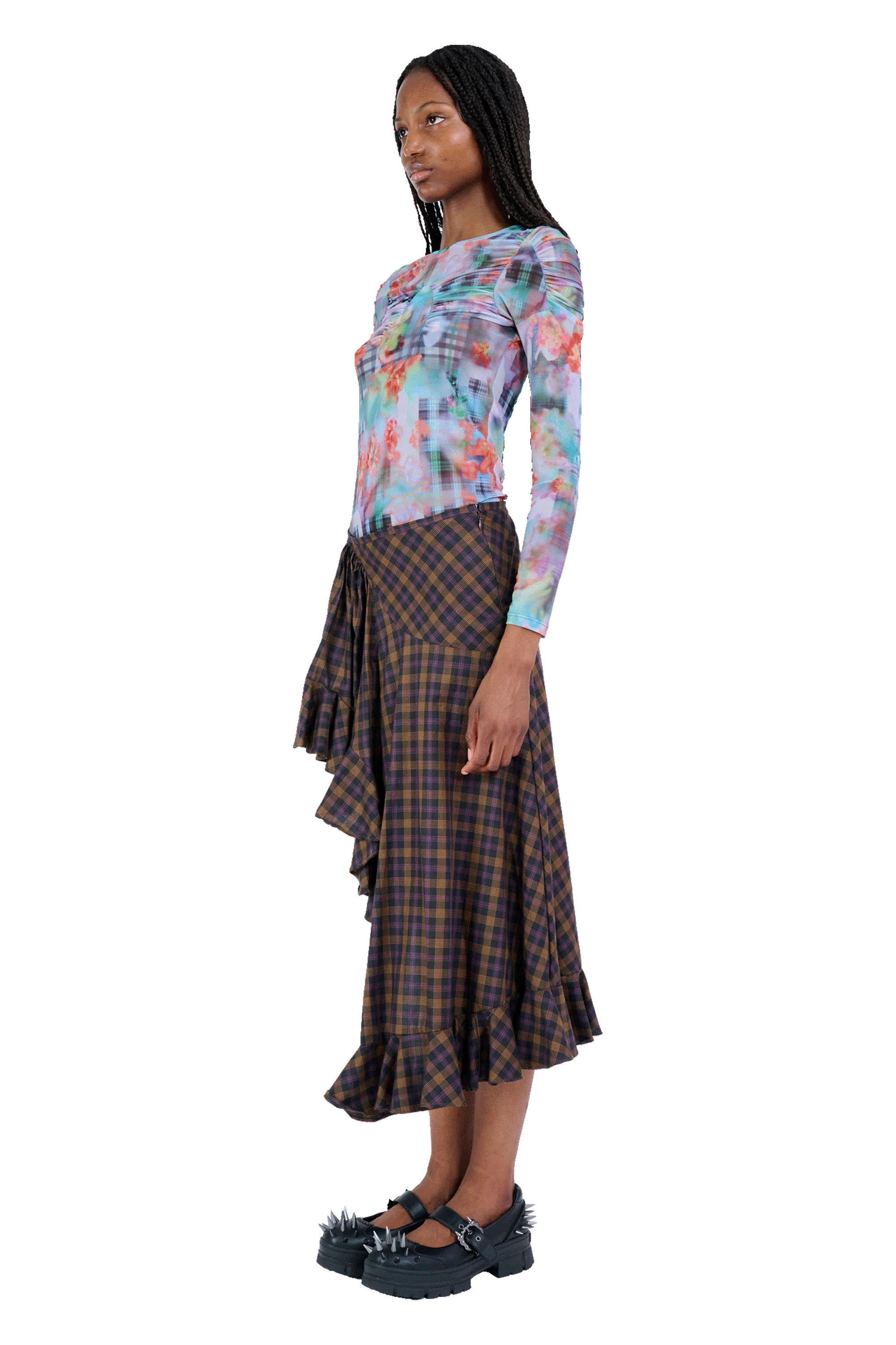 GARDEN BLUR ARC LONG SLEEVE TOP
