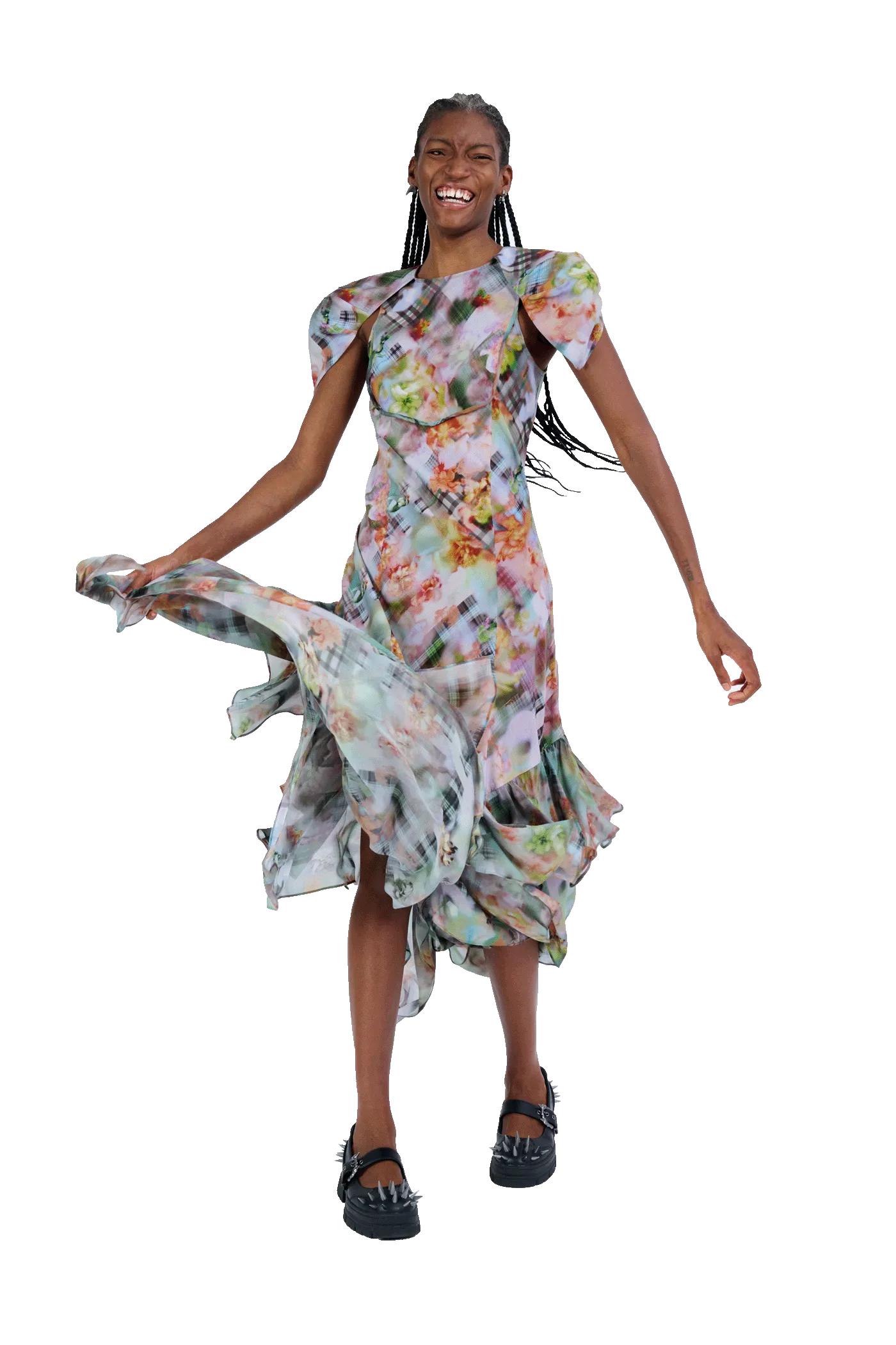 GARDEN BLUR HILLARY DRESS