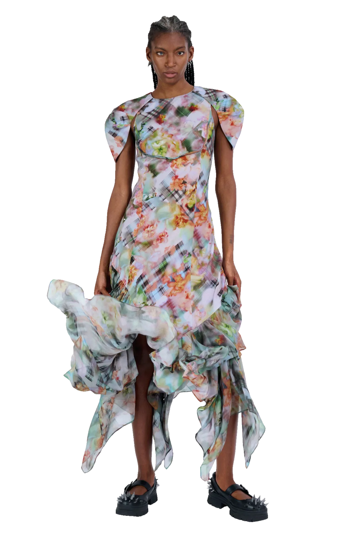 GARDEN BLUR HILLARY DRESS