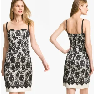 Genevieve Lace Illusion Original Milly of New York Dress.