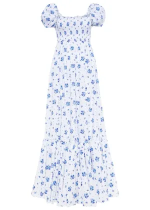 Gianna Maxi Dress (Blue Spot Floral)