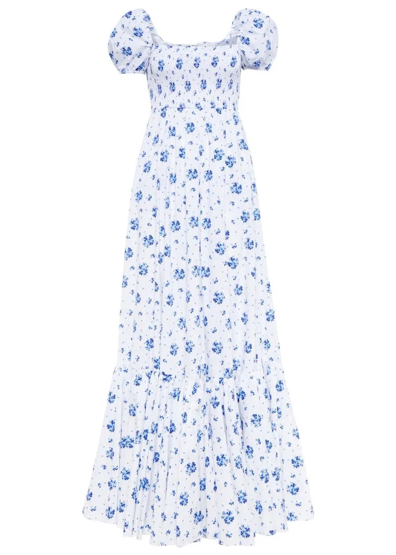Gianna Maxi Dress (Blue Spot Floral)