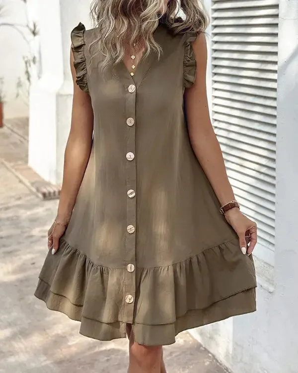 Gilda® | Sleeveless V-Neck Dress
